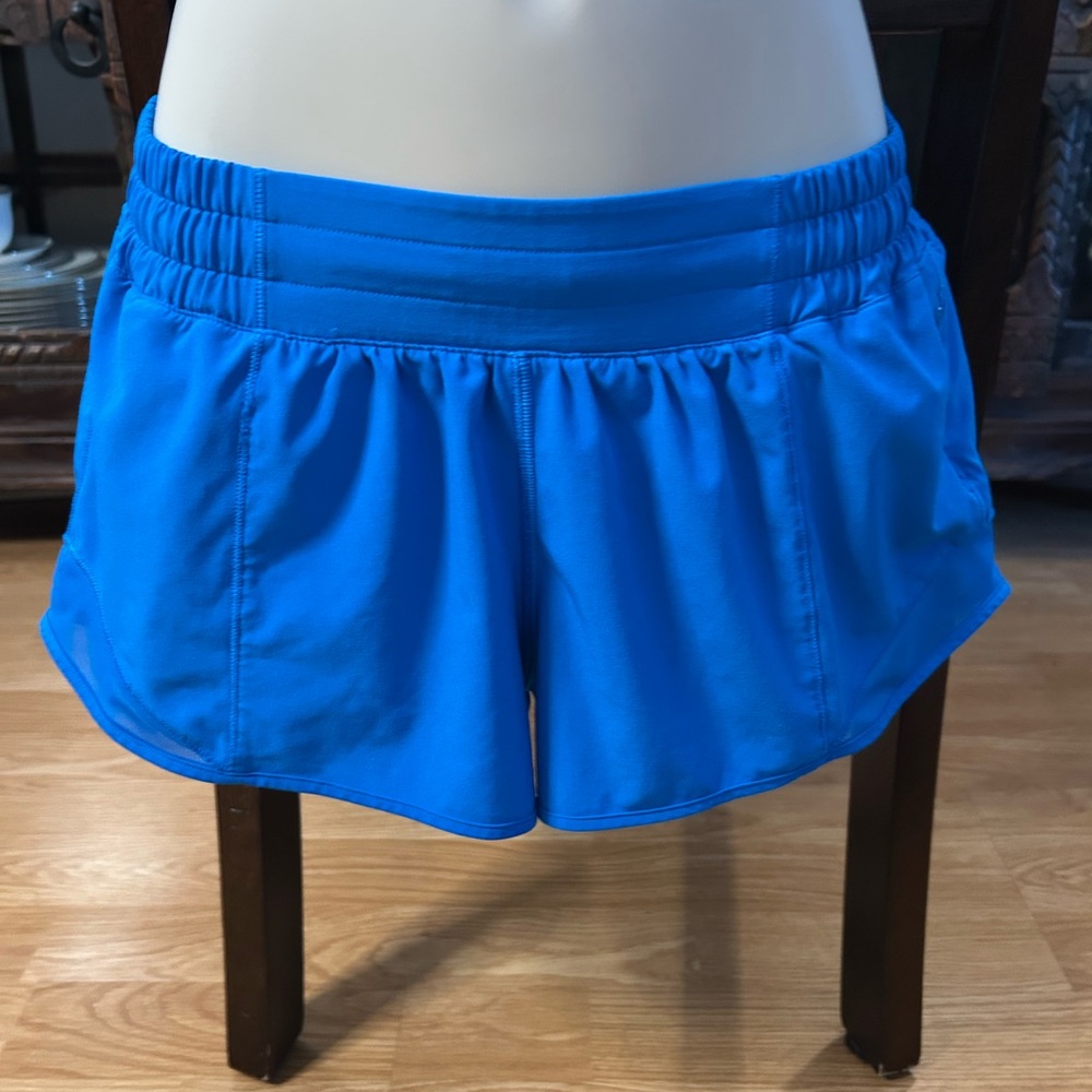 Lulu Lemon Hottie Low Rise Shorts; Cobalt Blue
